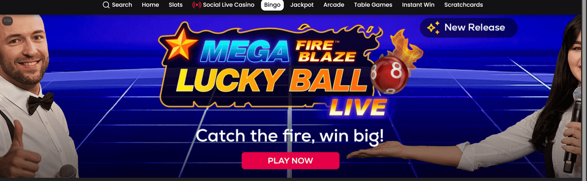 Chumba Casino bingo lobby showing 75-ball and 90-ball bingo rooms — play bingo with daily collected Gold Coins